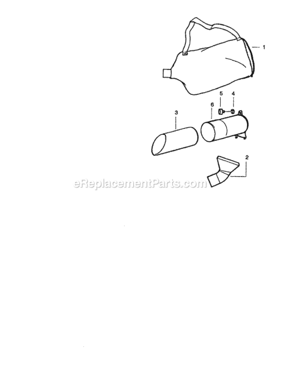 Page D Diagram and Parts List for 358797020  Craftsman Leaf Blower / Vacuum