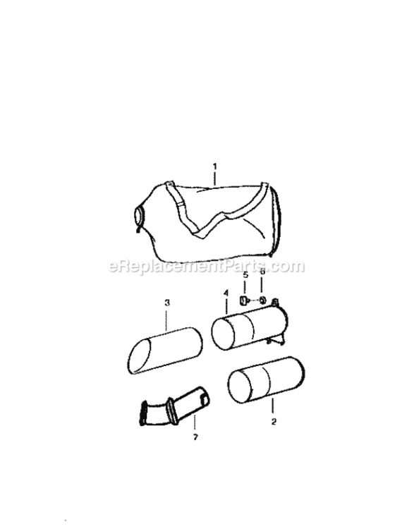 Page D Diagram and Parts List for 358797030  Craftsman Leaf Blower / Vacuum
