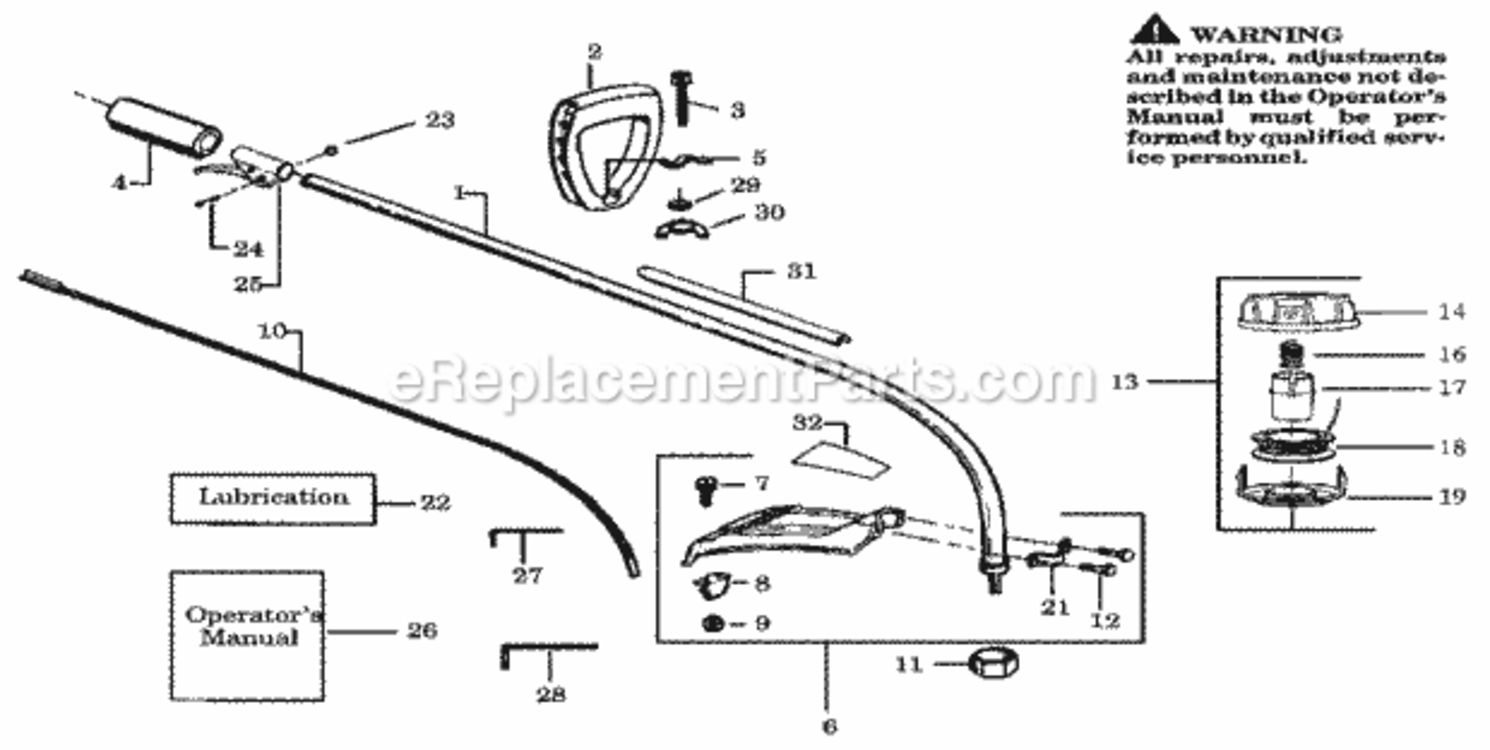 Page A Diagram and Parts List for 358797101  Craftsman Trimmer