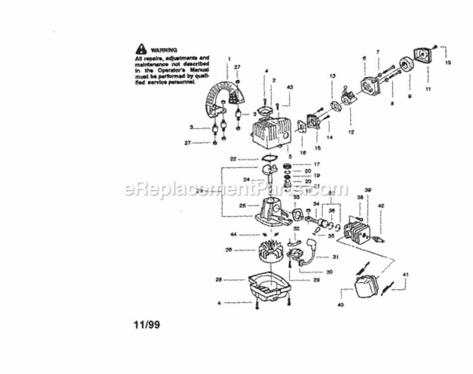Page A Diagram and Parts List for 358797202  Craftsman Leaf Blower / Vacuum