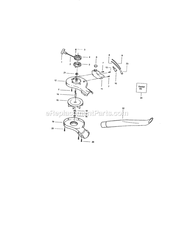 Page A Diagram and Parts List for 358797203  Craftsman Leaf Blower / Vacuum