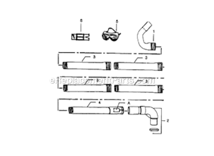 Page E Diagram and Parts List for 358797290  Craftsman Leaf Blower / Vacuum