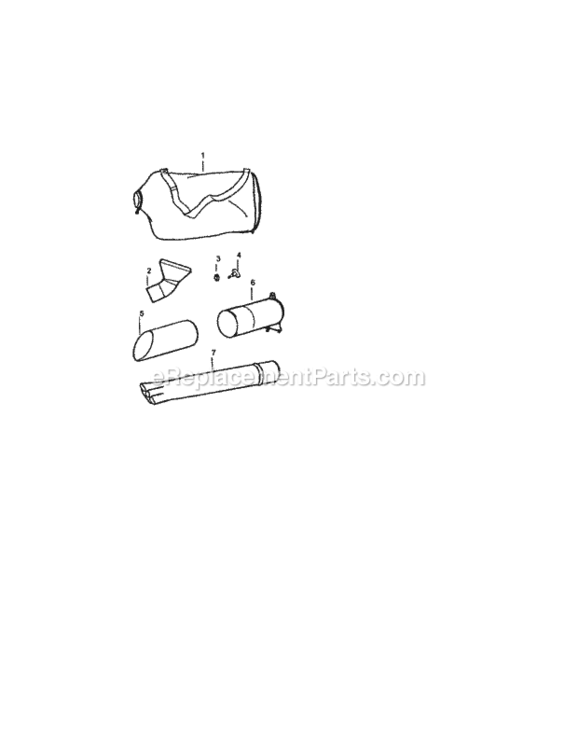 Page D Diagram and Parts List for 358797300  Craftsman Leaf Blower / Vacuum
