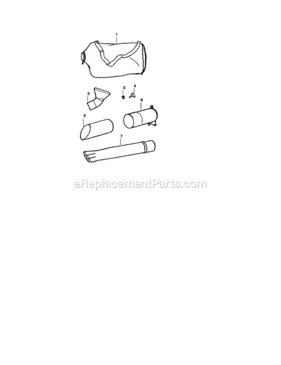 Page D Diagram and Parts List for 358797340  Craftsman Leaf Blower / Vacuum