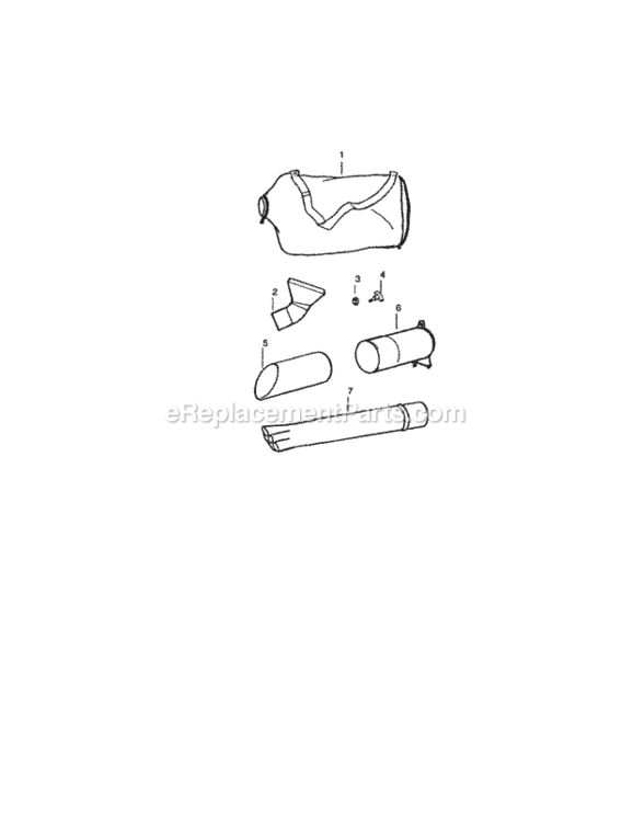 Page D Diagram and Parts List for 358797341  Craftsman Leaf Blower / Vacuum