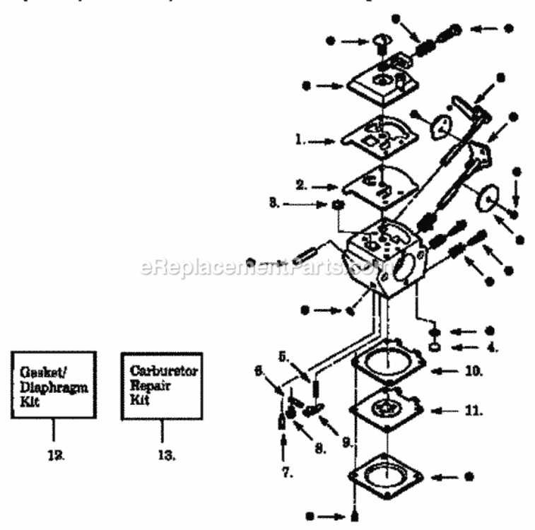 Page B Diagram and Parts List for 358797551  Craftsman Edger