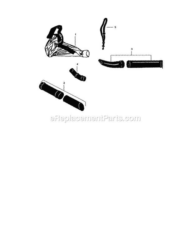Page D Diagram and Parts List for 358797560  Craftsman Leaf Blower / Vacuum