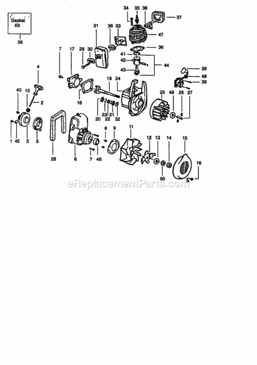 Page B Diagram and Parts List for 358797931  Craftsman Leaf Blower / Vacuum