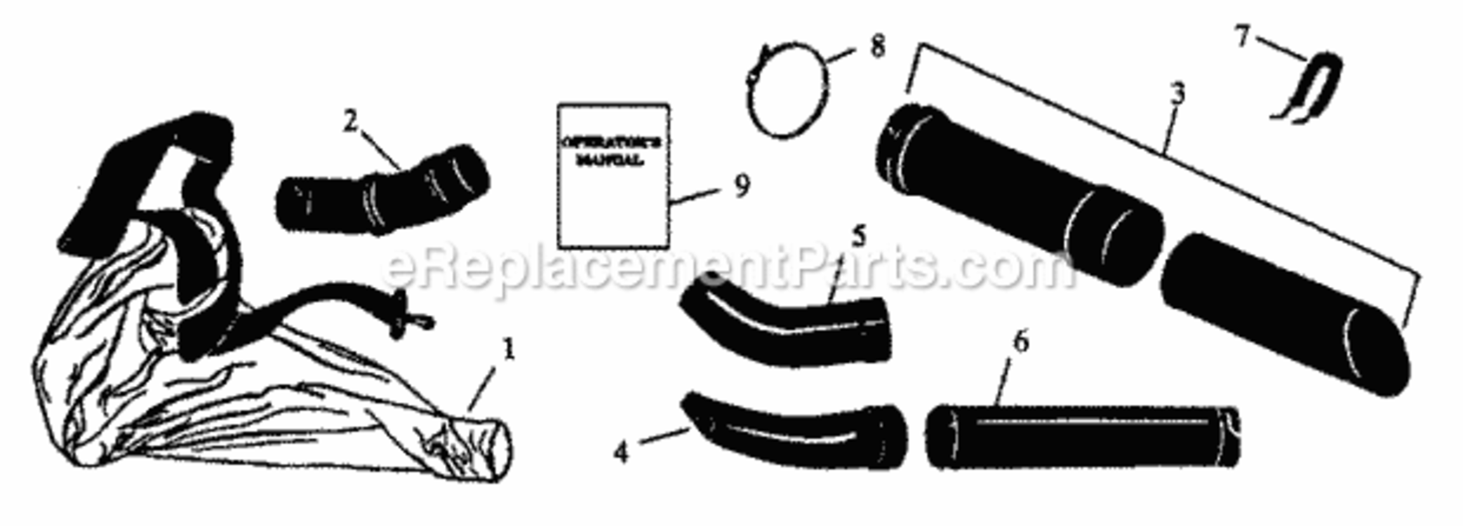 Page C Diagram and Parts List for 358797960  Craftsman Leaf Blower / Vacuum