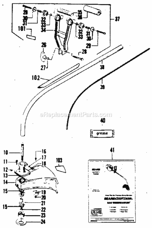 Page A Diagram and Parts List for 358798141  Craftsman Trimmer