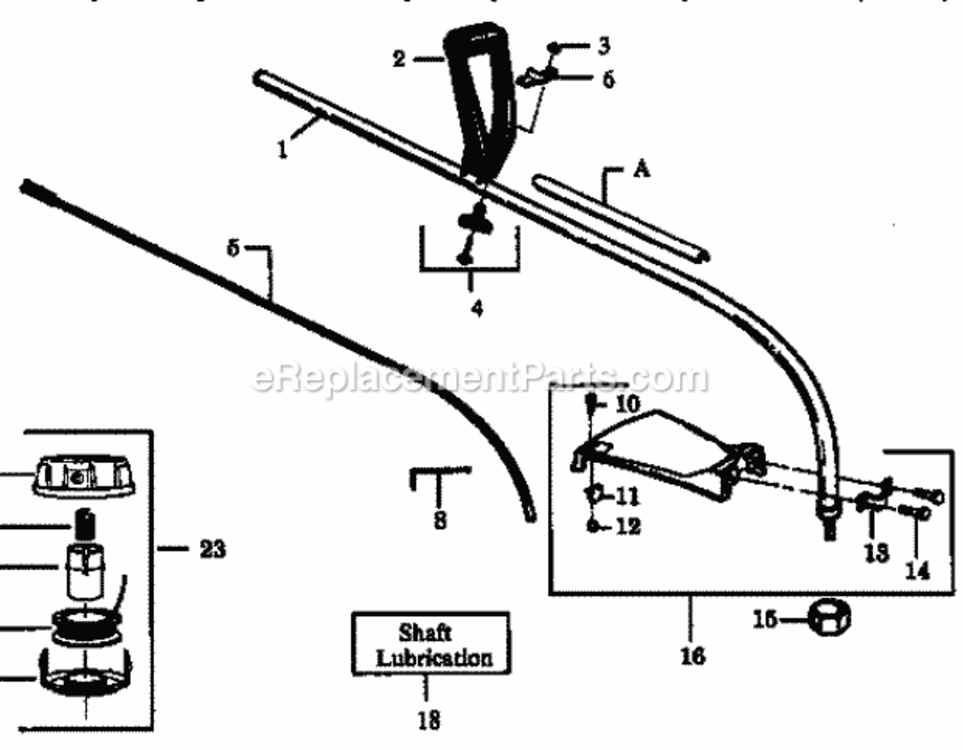 Page A Diagram and Parts List for 358798151-32CC  Craftsman Trimmer