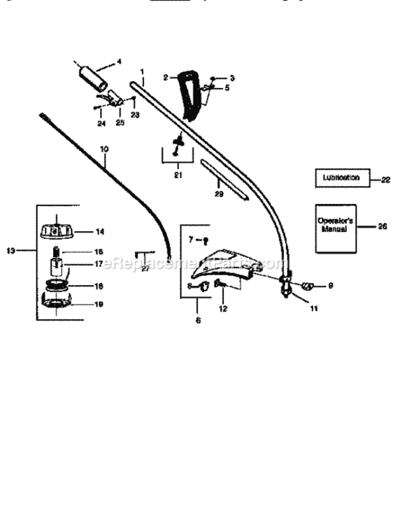 Page A Diagram and Parts List for 358798430  Craftsman Trimmer