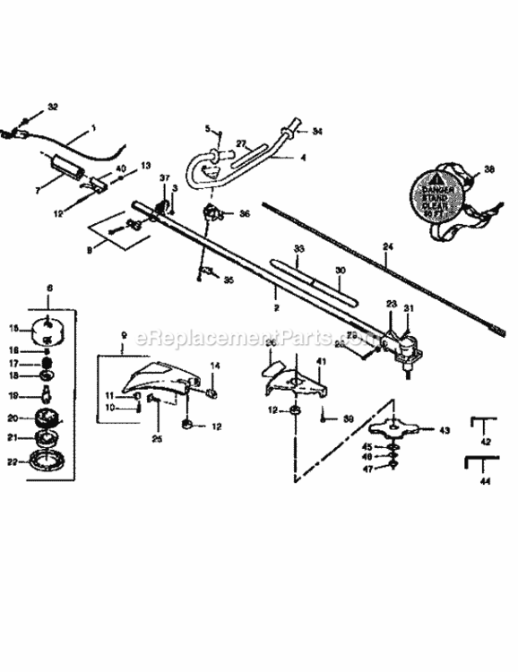 Page A Diagram and Parts List for 358798461  Craftsman Trimmer