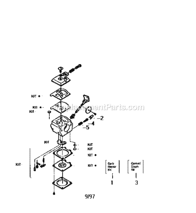 Page C Diagram and Parts List for 358798530  Craftsman Trimmer