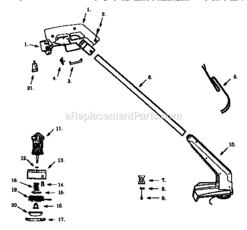 Page A Diagram and Parts List for 358799061  Craftsman Trimmer