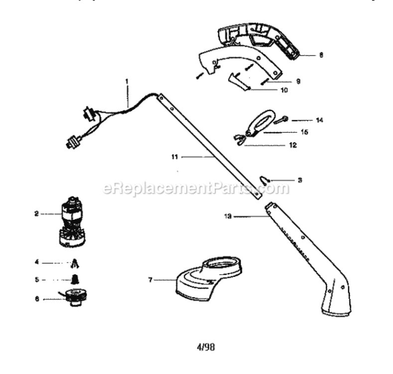 Page A Diagram and Parts List for 358799200  Craftsman Trimmer