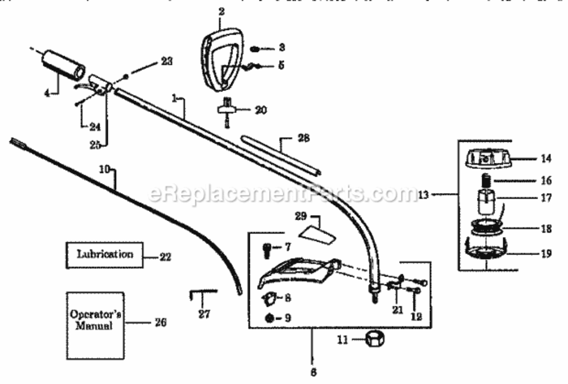 Page A Diagram and Parts List for 358799240  Craftsman Trimmer