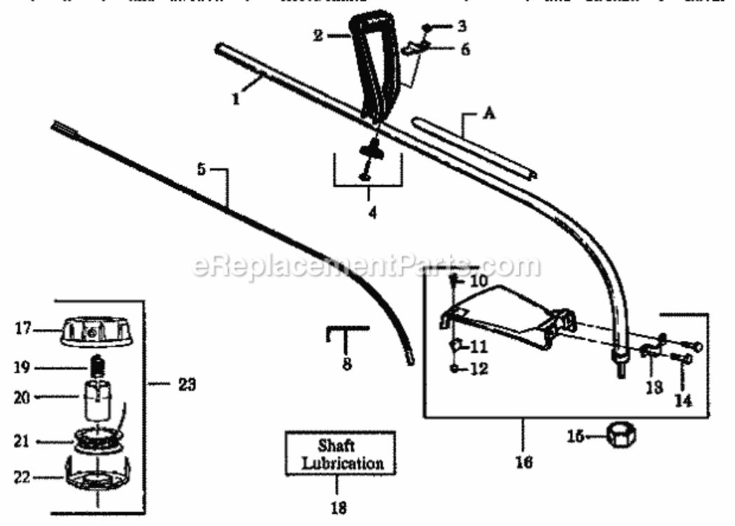 Page A Diagram and Parts List for 358799290  Craftsman Trimmer