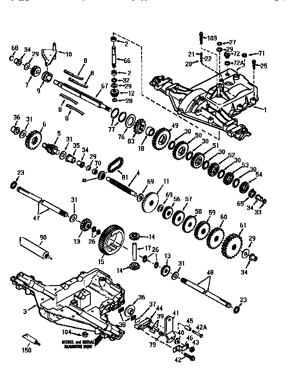 Peerless Transaxle 930-057 71/917 Diagram and Parts List for 143930-057  Craftsman Lawn Tractor