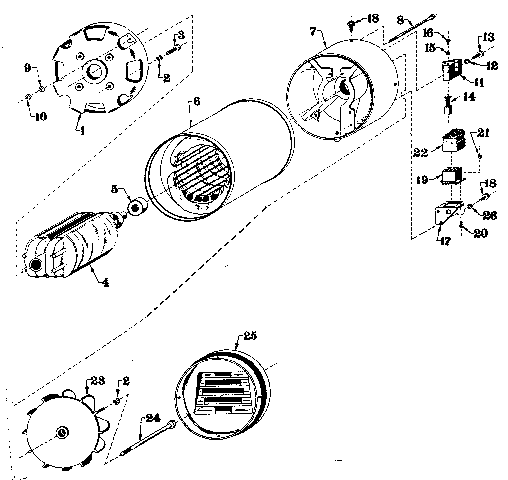 Generator Diagram and Parts List for 5803155  Craftsman Generator