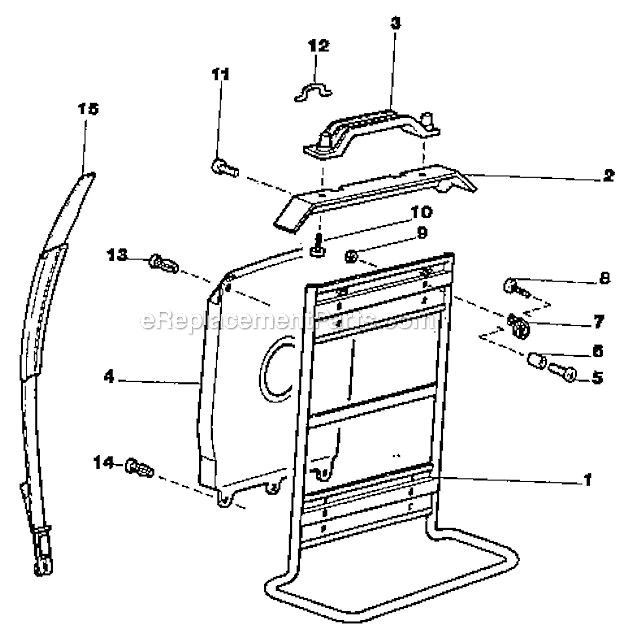 Backpack_Assembly Diagram and Parts List for 360796790  Craftsman Leaf Blower / Vacuum