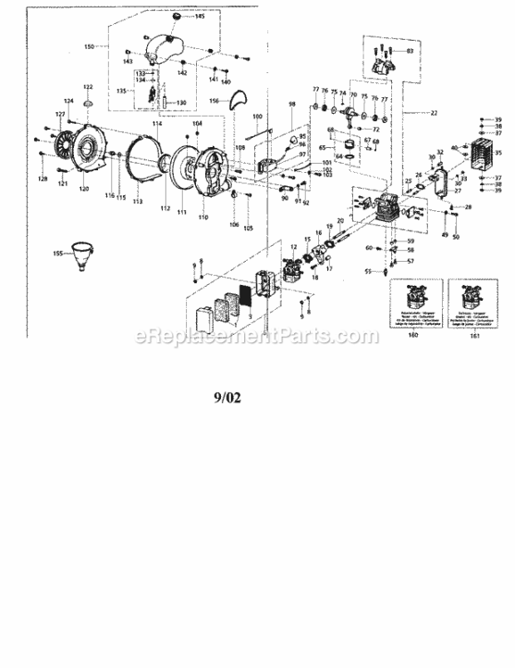 Page A Diagram and Parts List for 360796800  Craftsman Leaf Blower / Vacuum