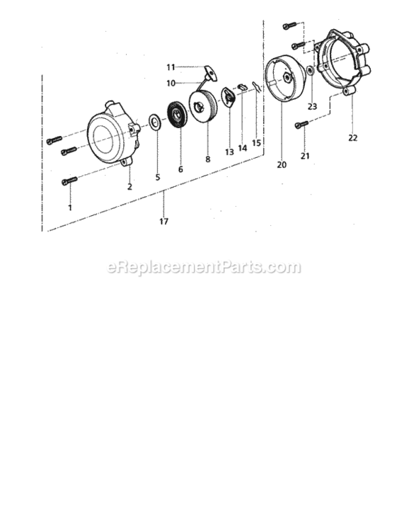 Page B Diagram and Parts List for 360796800  Craftsman Leaf Blower / Vacuum