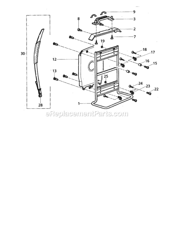 Page D Diagram and Parts List for 360796800  Craftsman Leaf Blower / Vacuum