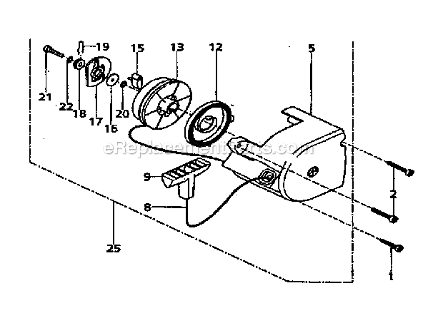 Starter Diagram and Parts List for 360796900  Craftsman Leaf Blower / Vacuum
