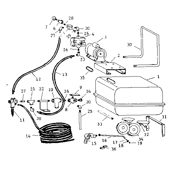 Replacement Parts Diagram and Parts List for 47195620  Craftsman Pressure Washer