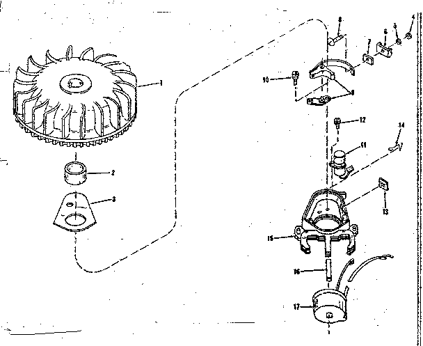 Magneto (wico Fw-2617) Diagram and Parts List for 14356252  Craftsman Engine