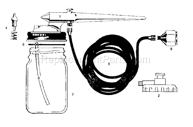 Page A Diagram and Parts List for 36415502  Craftsman Paint Sprayer