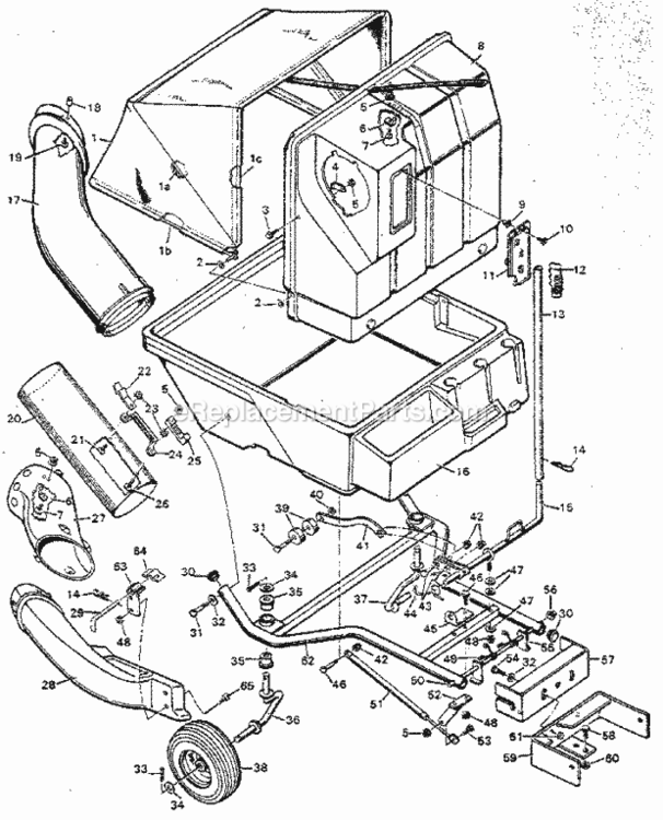 Page A Diagram and Parts List for 365246320  Craftsman Leaf Blower / Vacuum