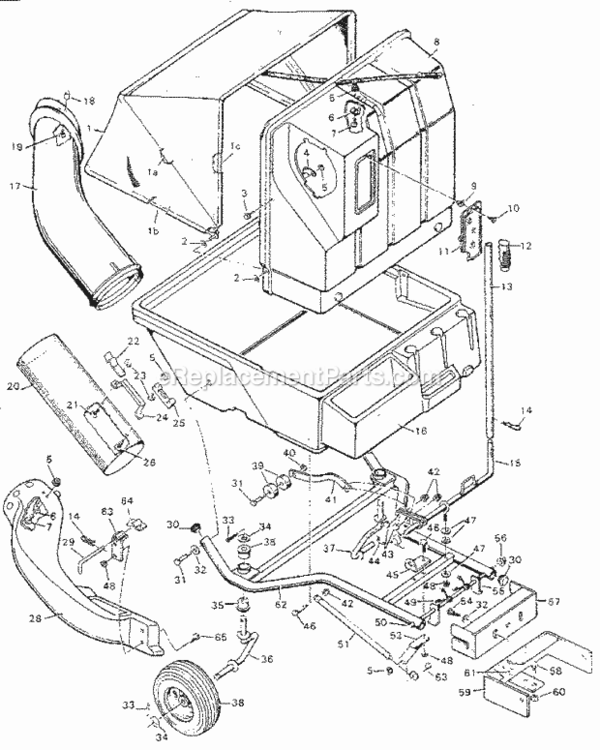 Page A Diagram and Parts List for 365246321  Craftsman Leaf Blower / Vacuum