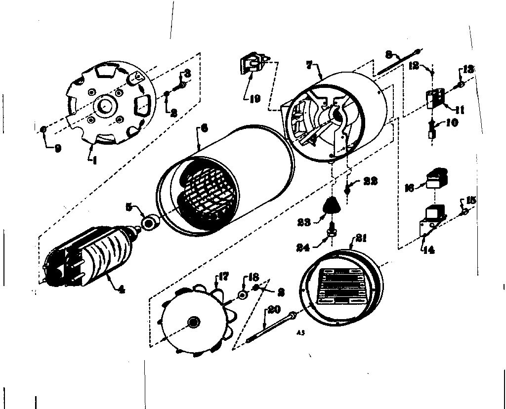 Stator Assembly Diagram and Parts List for 5803101-6  Craftsman Engine