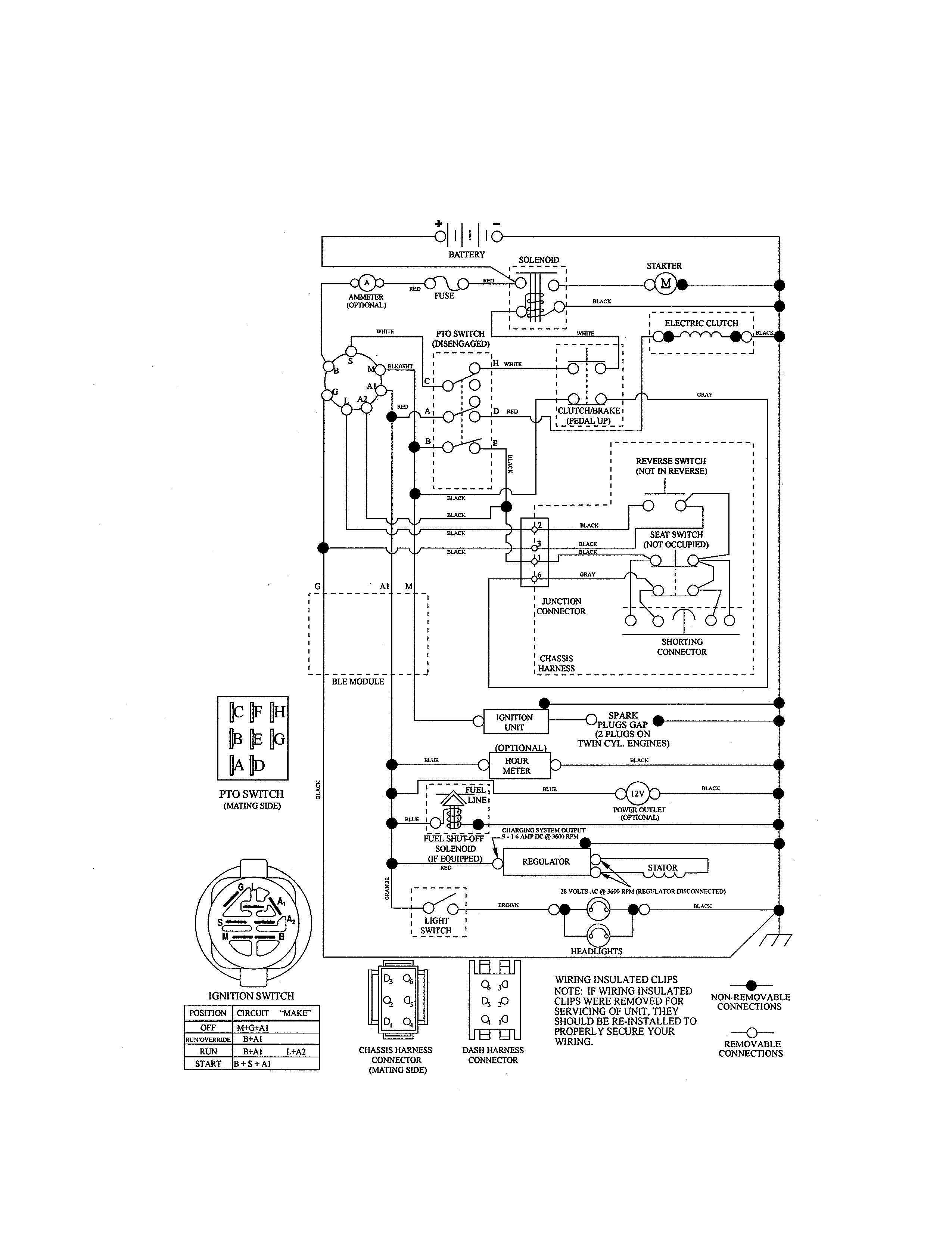 Schematic Diagram Diagram and Parts List for 917273941  Craftsman Lawn Tractor