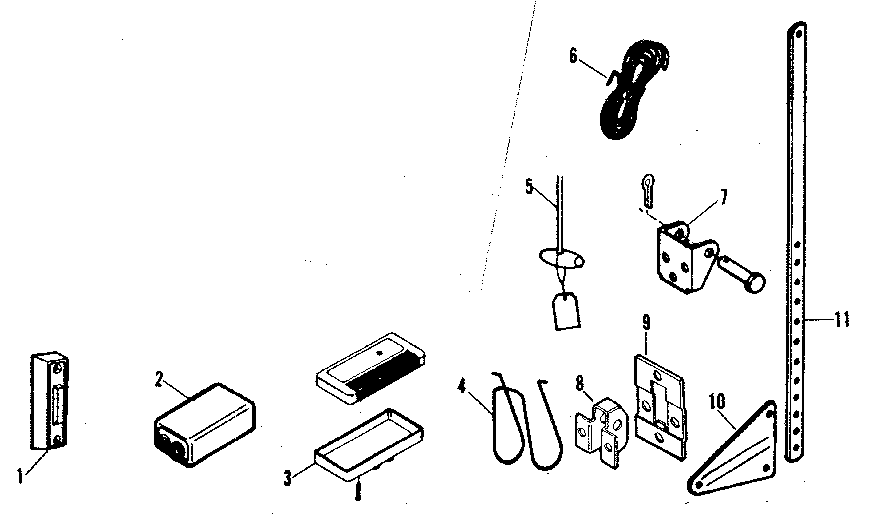 Installation Diagram and Parts List for 13953200  Craftsman Garage Door Opener