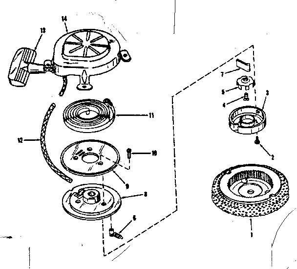 Starter No. 29224 Diagram and Parts List for 14350402  Craftsman Engine