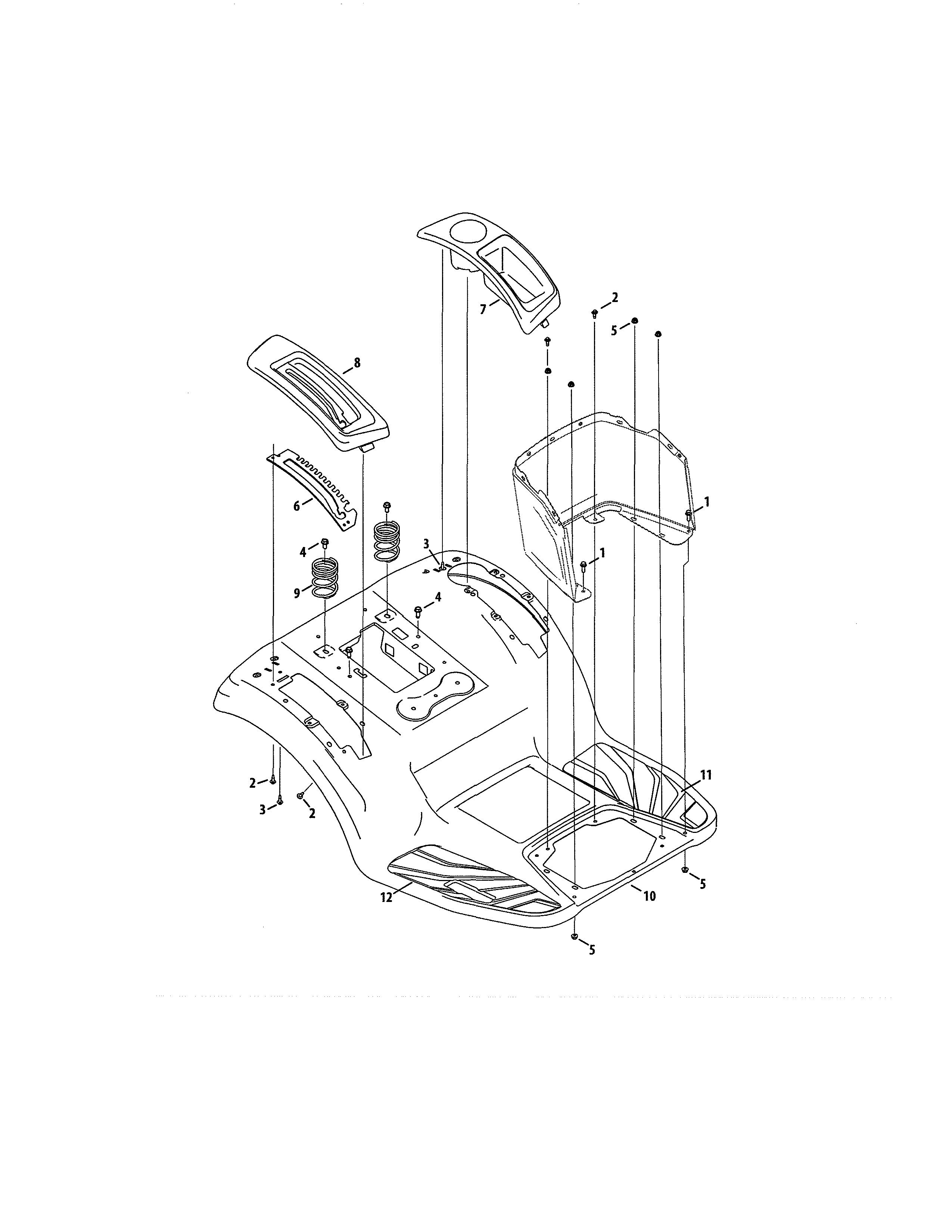 Fender Diagram and Parts List for 247270440  Craftsman Lawn Tractor