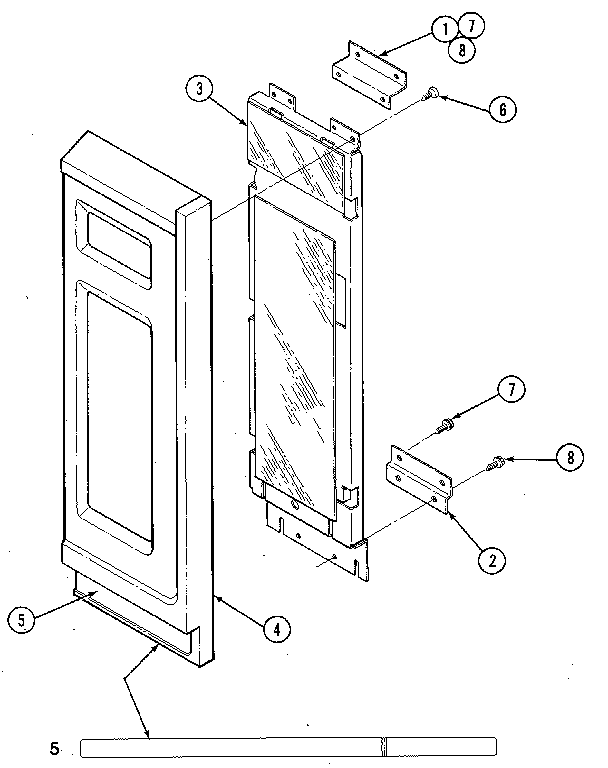 Control Panel Upper Oven Diagram and Parts List for 489520  Craftsman Cabinet