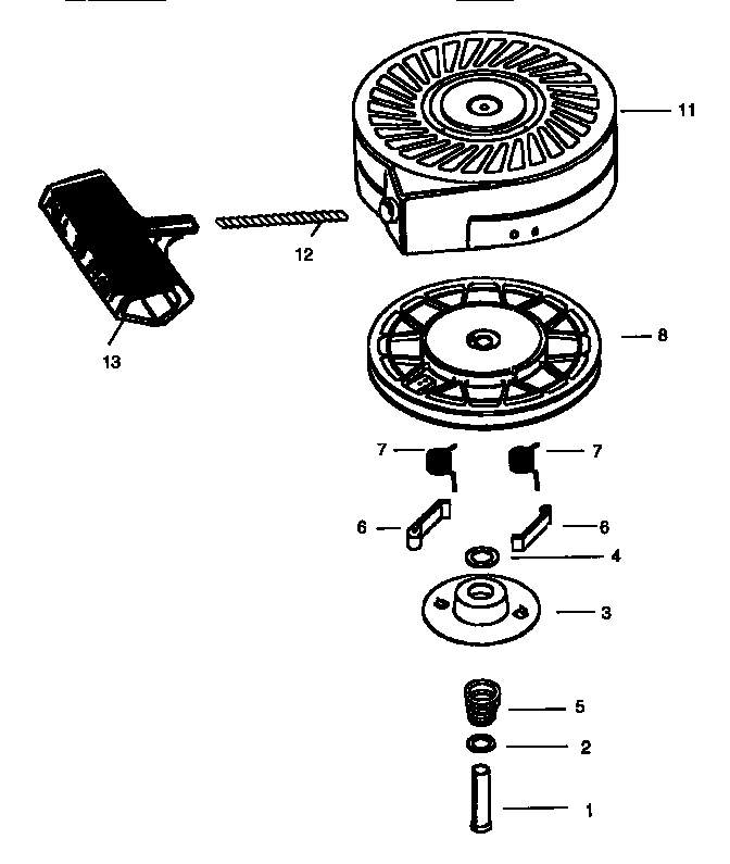 Starter 590712 (71/143) Diagram and Parts List for 143973071  Craftsman Engine