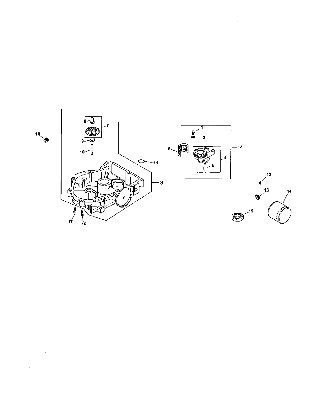 Oil pan lubrication Diagram and Parts List for CV675-77549  Craftsman Engine