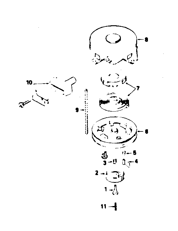 Rewind Starter Diagram and Parts List for 143774132  Craftsman Engine