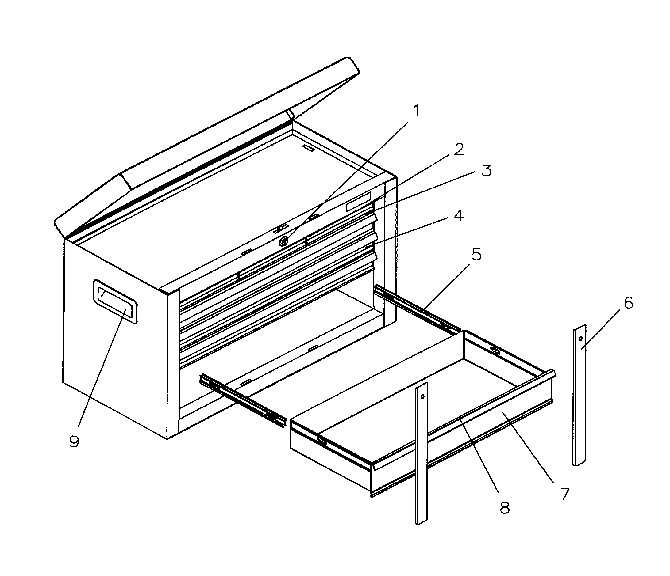 Tool Chest Diagram and Parts List for 706597781  Craftsman Tool Stand & Cart