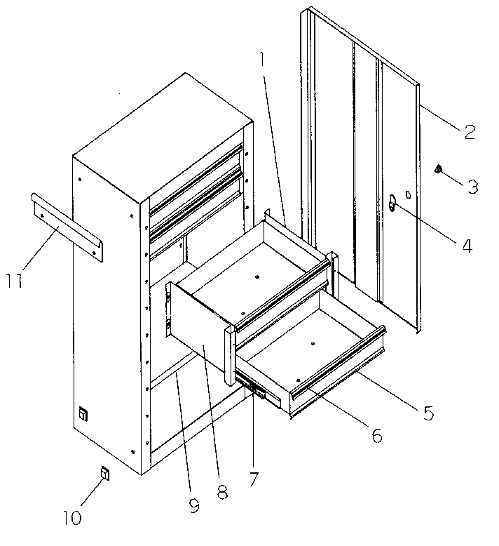 Chest Diagram and Parts List for 706650276  Craftsman Tool Stand & Cart
