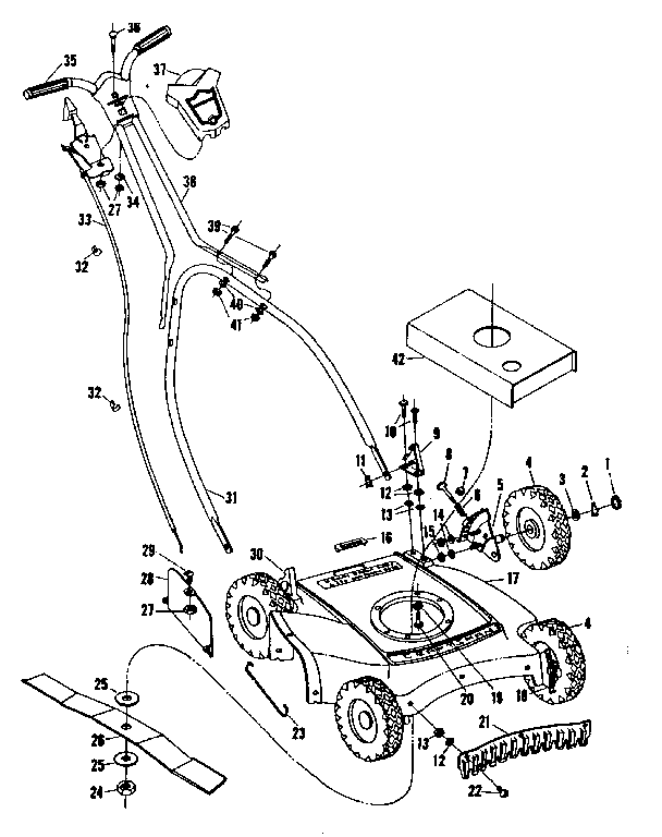 Replacement Parts Diagram and Parts List for 13191340  Craftsman Lawn Mower
