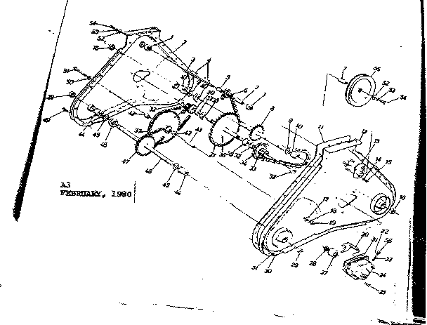 Transmission Diagram and Parts List for 247299780  Craftsman Tiller