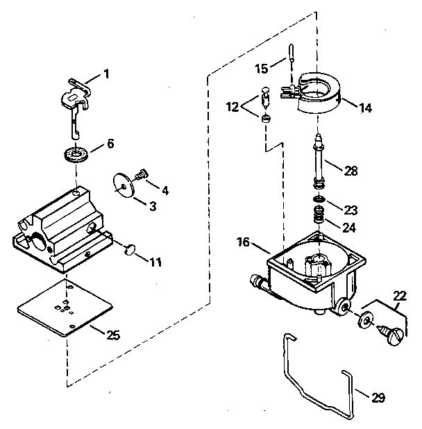 Replacement Parts Diagram and Parts List for 143404012  Craftsman Engine