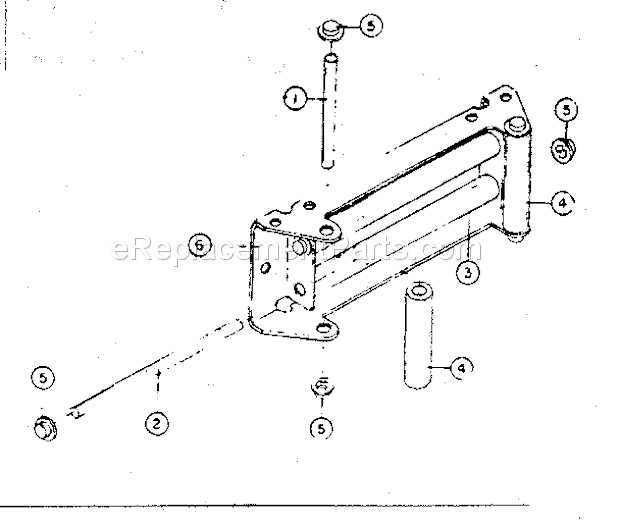 Roller Type Fairlead Diagram and Parts List for 3919  Craftsman Hoist & Winch