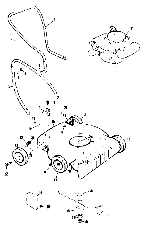 Replacement Parts Diagram and Parts List for 13191036  Craftsman Lawn Mower